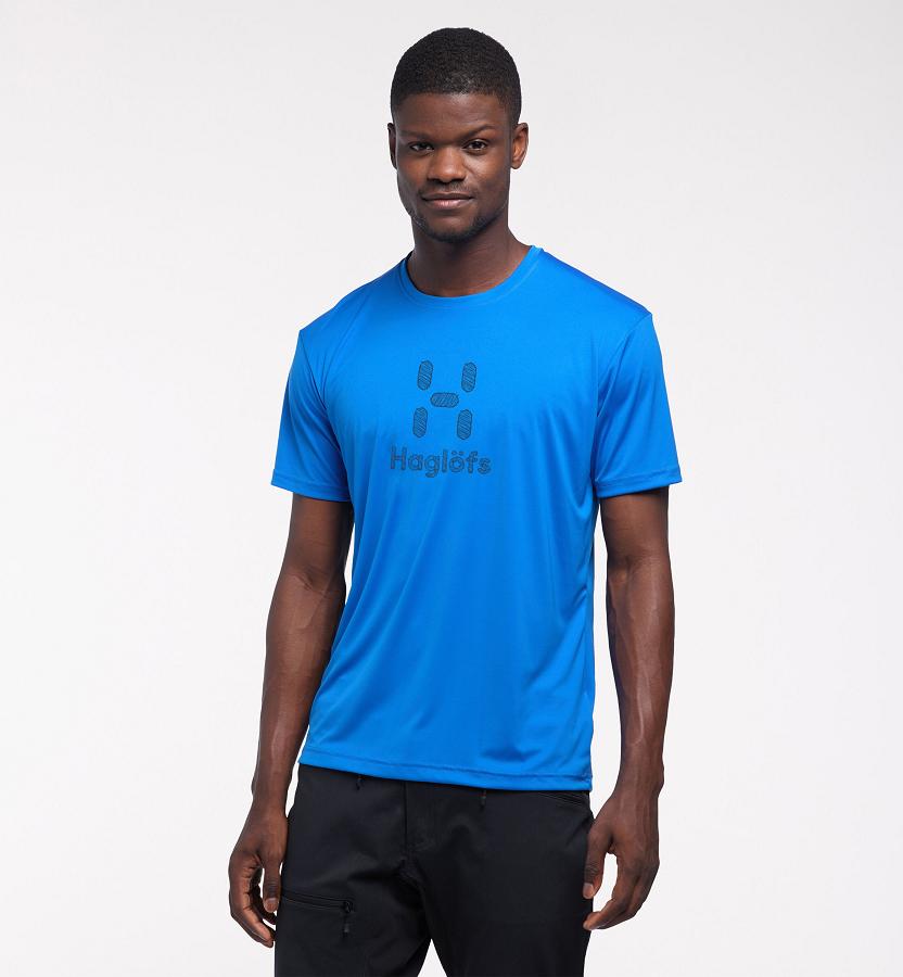 Haglöfs Mens Glee T-Shirt Blue New Zealand 56918NVGO